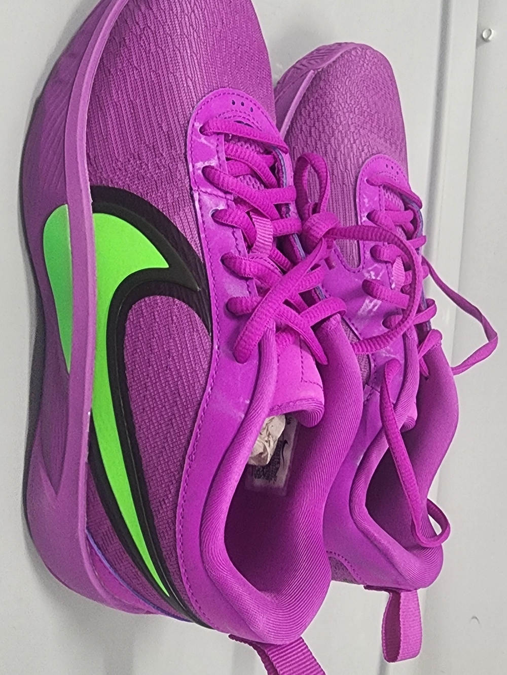 Nike Giannis Kids Basketball Sneaker Lace Up Purple/Green/Black US 4Y FQ7378-500